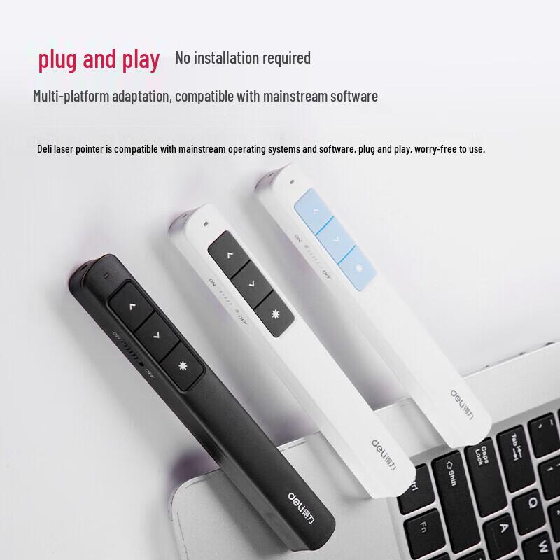 Deli 2808P Wireless Laser Pointer Presentation Remote