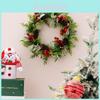 Festive Christmas Decoration Plush Red Berry Wreath With Rabbit Ear Design For Holiday Cheer