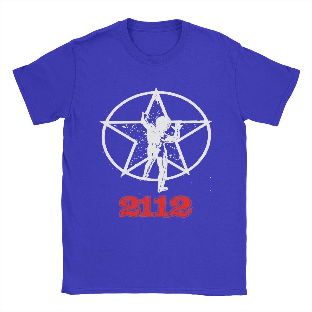 

Чоловіча футболка Rock Rush Band 100% Бавовна Одяг Крута З коротким рукавом Круглий виріз Літні футболки S синій