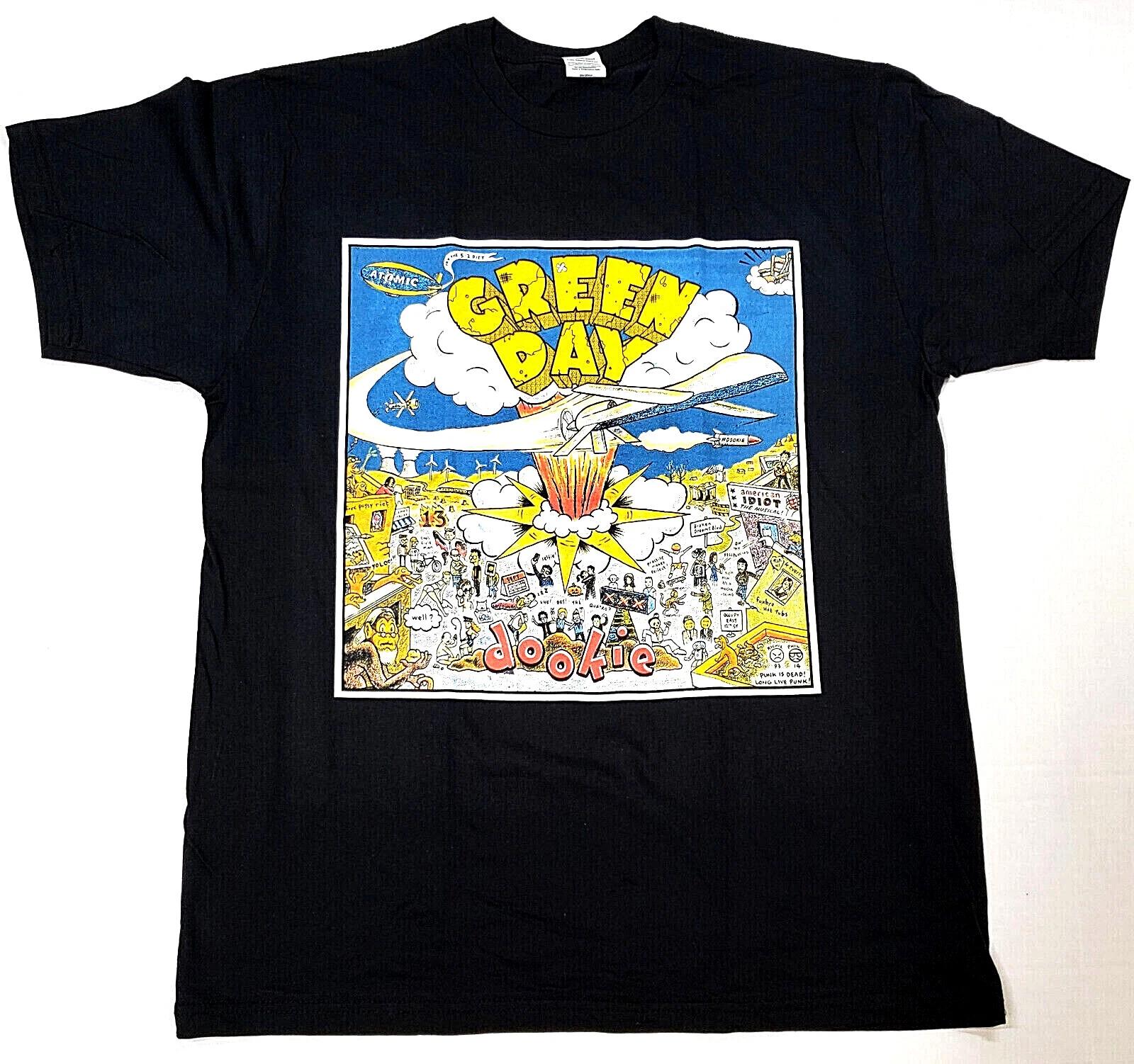 GREEN DAY T-shirt DOOKIE Punk Rock Tee Adult Men s Black New S