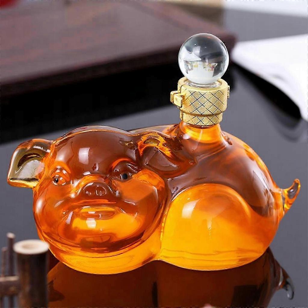 Pig Shaped Whiskey Decanter 1000ml For Home Restaurant