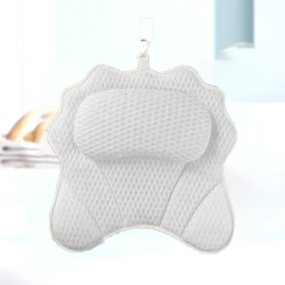 Soft Spa Bath Pillow Breathable Bath Pillow Durable 4D Bathtub Pillow  Home