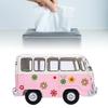 Tissue Box Holder Vintage   Bus Shape Iron Tissue Box Cover for Decoration Desktop Ornament