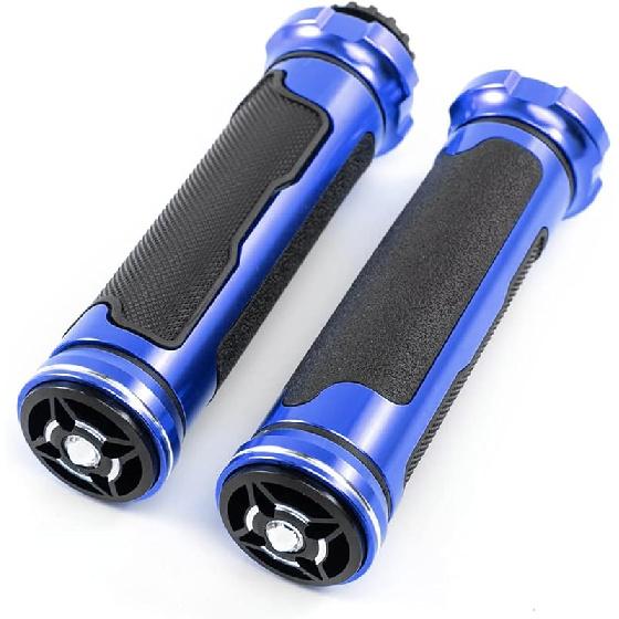 Hand Grips 7/8'' 22mm Motorcycle Grips Non Slip Universal Aluminum and Rubber Gel Handlebar Grip for Motorbike