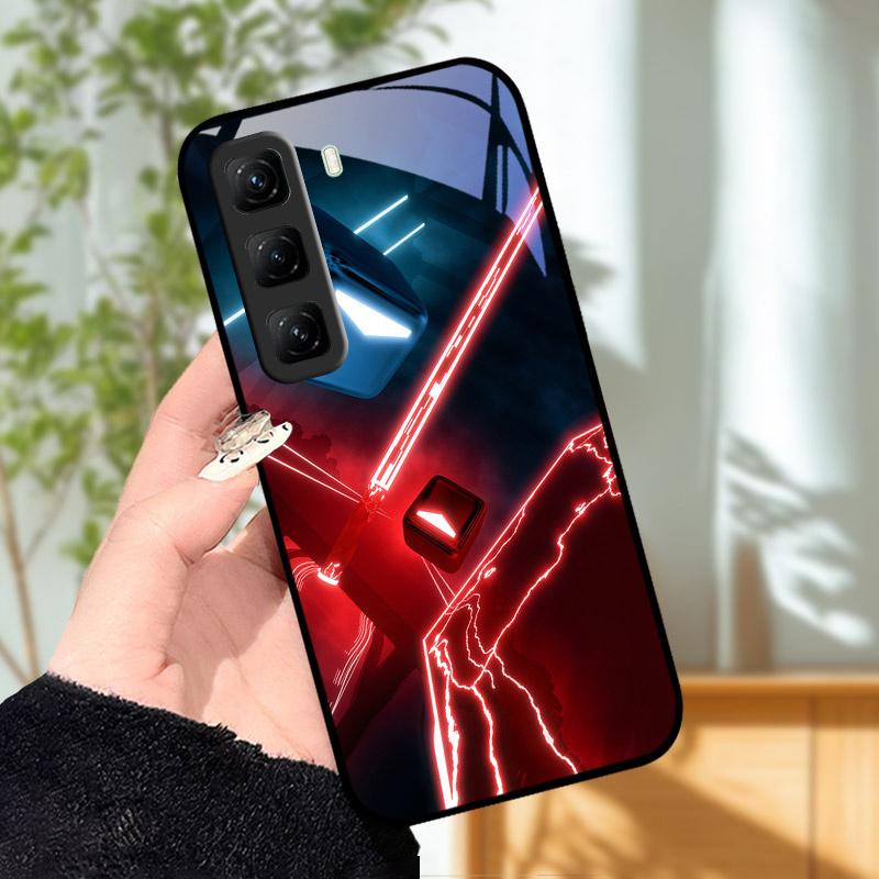 Für Infinix Hot 60 60i 60Pro Pro Plus Hülle X6886 Mode Luxus Gehärtetes Glas Handyhülle Für Infinix Hot60 Pro Plus Schutzhülle