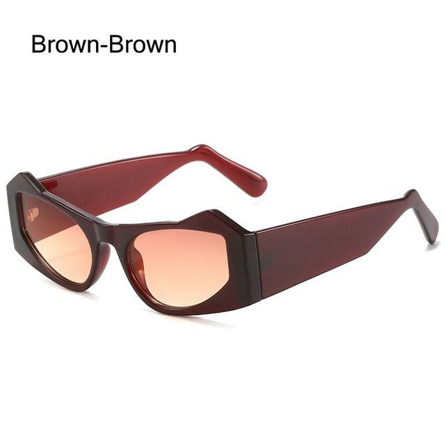 Cat Eye Sunglasses Vintage Punk Geometric Sun Glasses For Women Irregular Steampunk Eyewear Shades Uv400