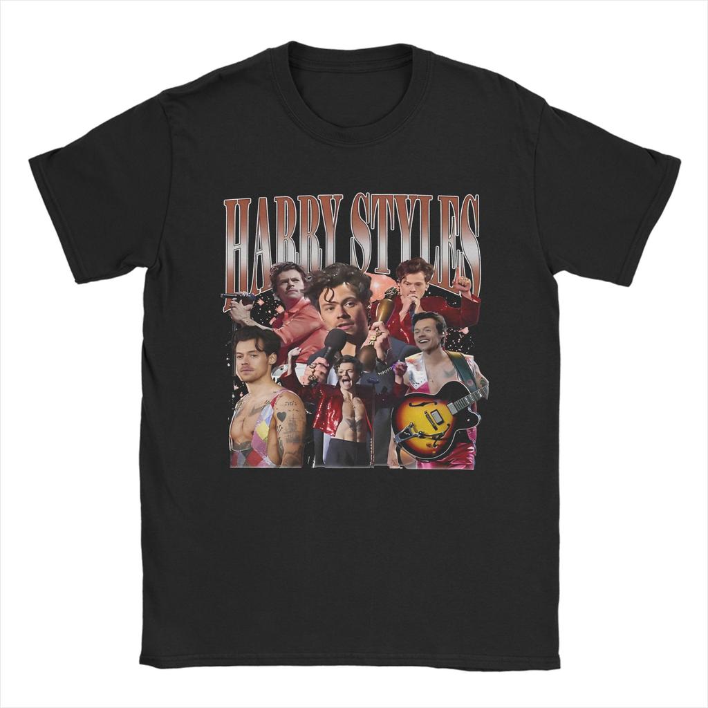 Unisex Unisex Harrys Kiss All The Time Album T Shirts Styles Pure Cotton Tops Vintage Short Sleeve Crewneck Tees Plus Size Tshirt