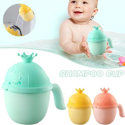 Child Shower Shampoo Cup Cartoon Shower Washing Head Watering Spoon Bathing Cups Kids Bath Supplies