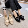 Novos Sapatos Rasos Quentes Femininos Lindo Bico Fino Mocassins de Calçar Botas Pequenas Casuais para Menina