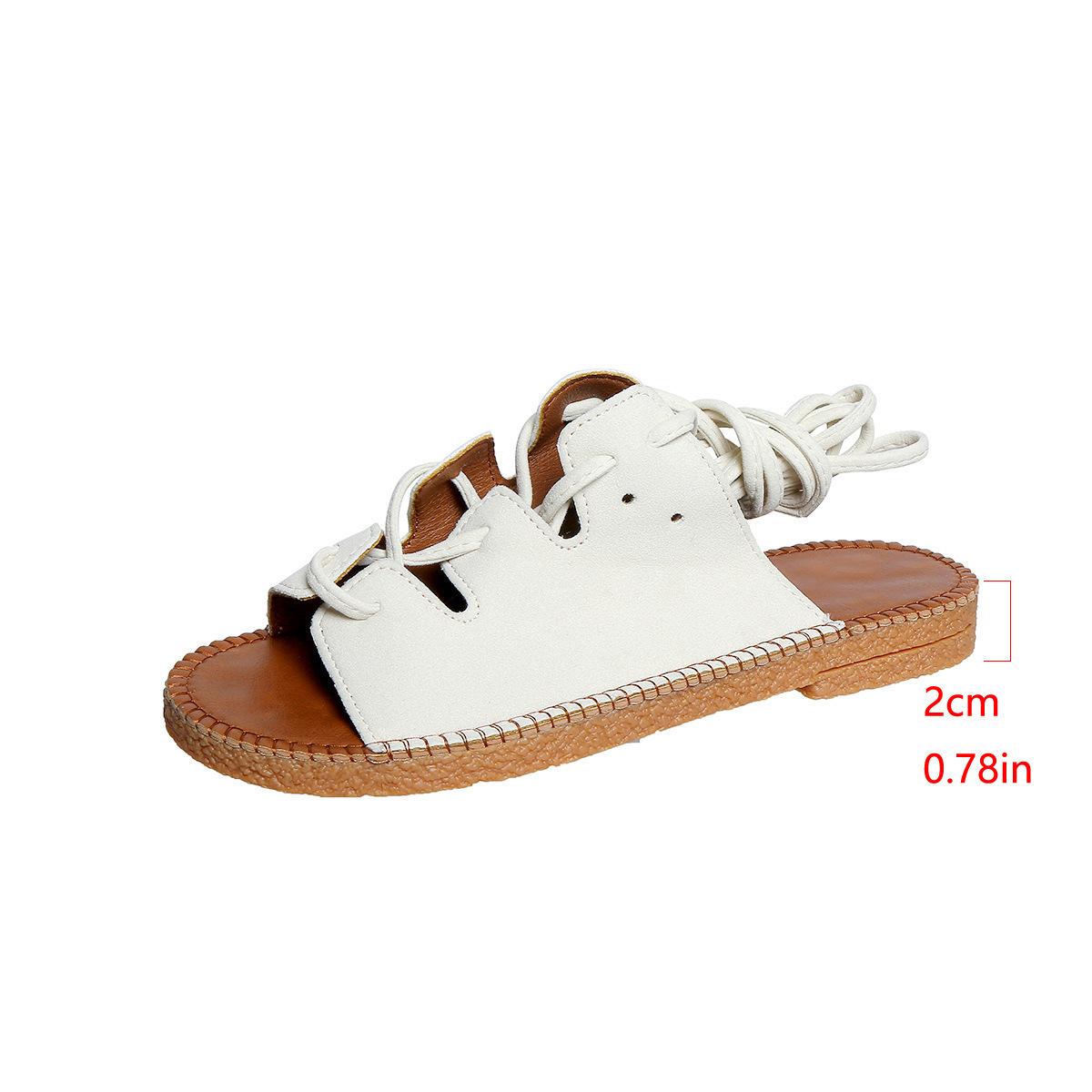 

Summer new round head anklet strap sandals comfortable beach shoes large size platform sandals women 36