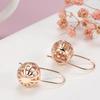 Fashion Golden Ball Drop Earrings For Women White Zircon High Quality Daily Jewelry
