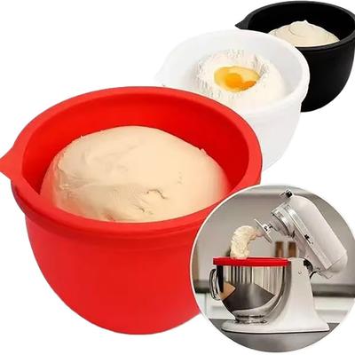 Silikon-Schüsselunterlage für KitchenAid 5 Quart Kippkopf-Küchenmaschine Rutschfeste Rührschüsselmatte mit Deckel Mikrowellengeeignet Schützt Originalschüssel Küche