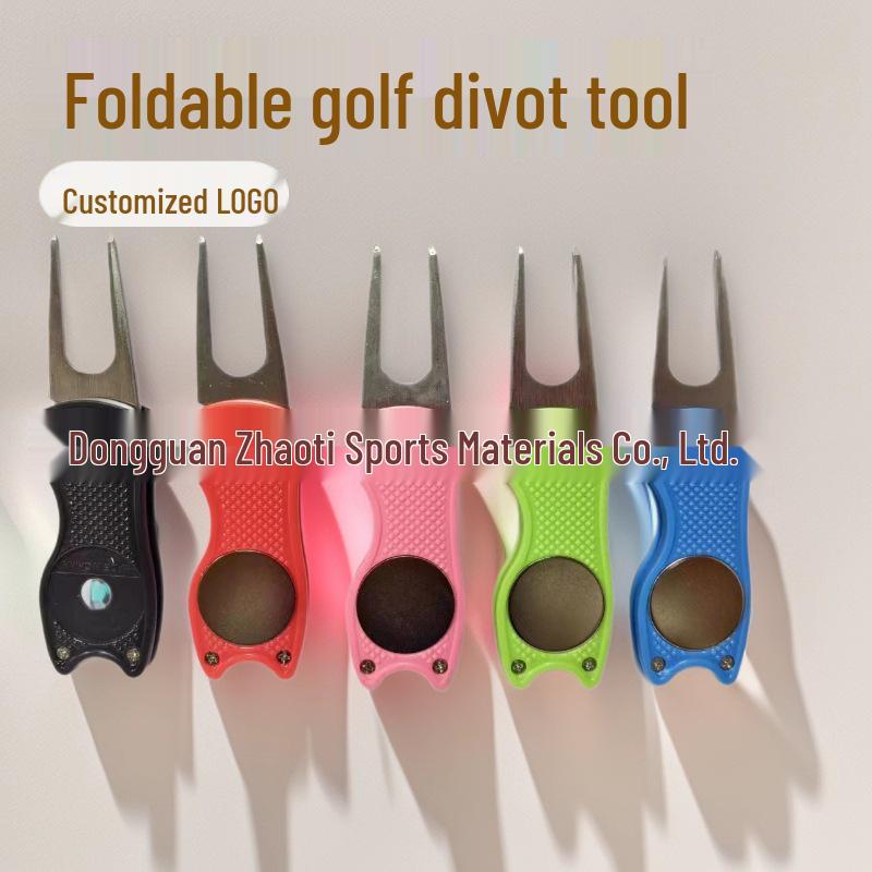 In Stock Folding Green Fork Golf Ball Repair Tool зелёный