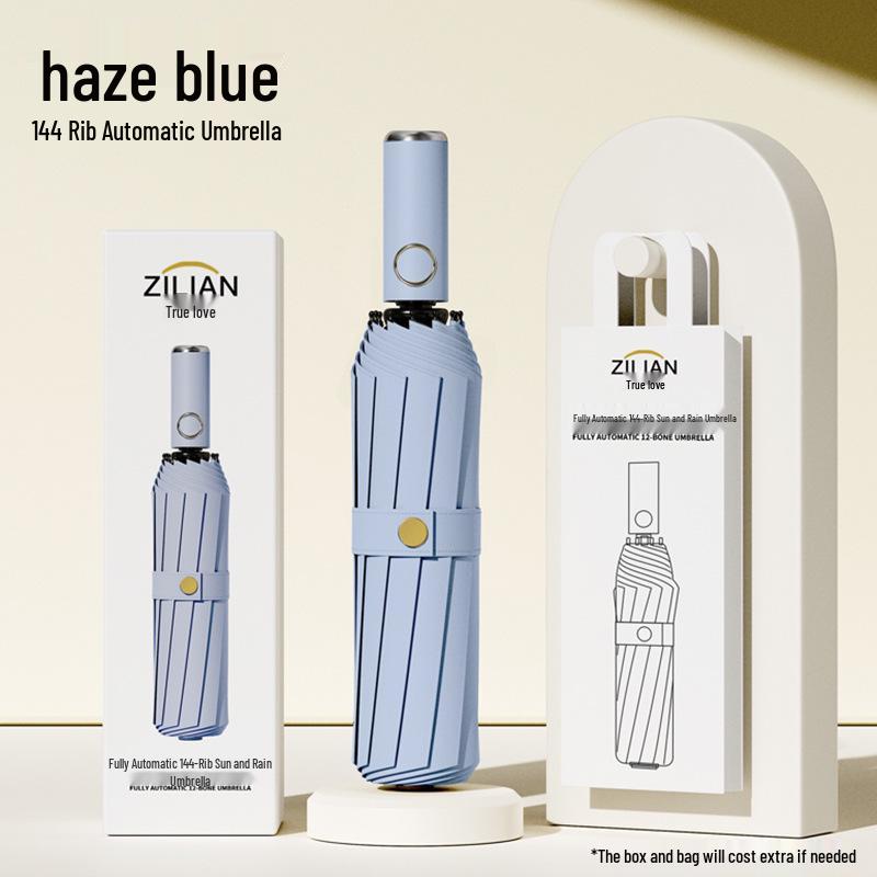 Extra Large Dual-Use Folding Umbrella, Auto-Open, Reinforced for Rain & Sun, UV Protection, Sunshade for Women & Men