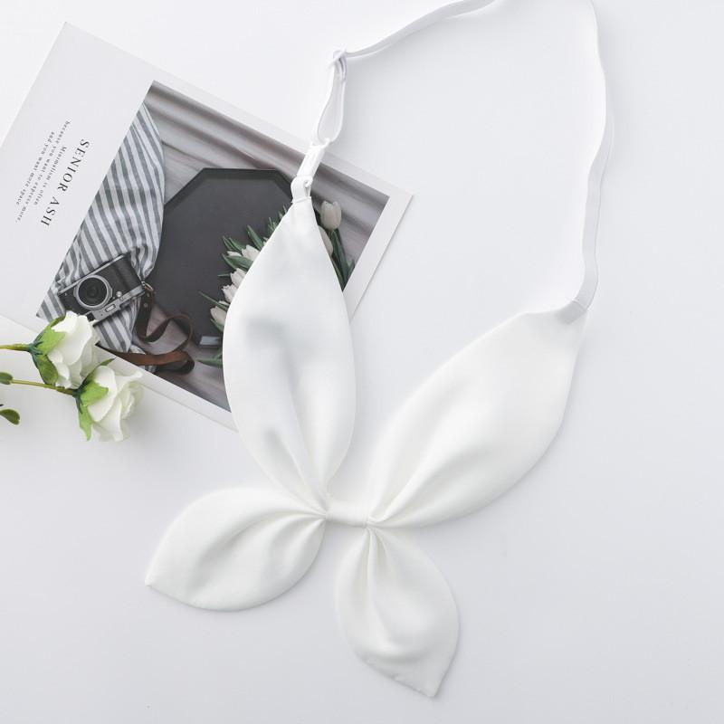 Solid Color Rabbit Ear Shape Butterfly Bow Tie Student Uniform Accessories