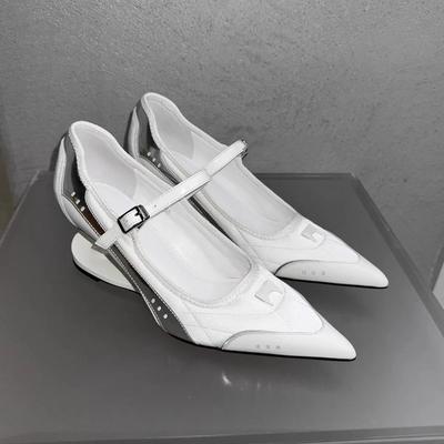 Niche Design Pointed Toe Special Heel Women's High Heels Ballet Sporty Style Shallow Mouth Mary Jane Single Shoes
