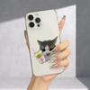 Cute Cat Phone Case For iPhone 17 17E 16E 16 15 11 12 14 13 Pro Max  Plus 17Air Shockproof Transparent Cover Shell Fundas