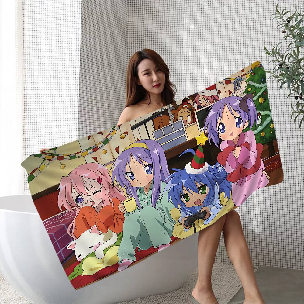 Anime Lucky Star Microfiber Beach Towel Absorbent Quick dry Soft Yoga Swimming Resort Mountain Climbing Towel