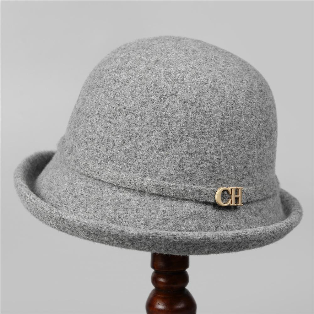 Hat Grandma Foreign Gas Bucket Hat Mother Top Hat Women Warm Cold Wool Basin Hat