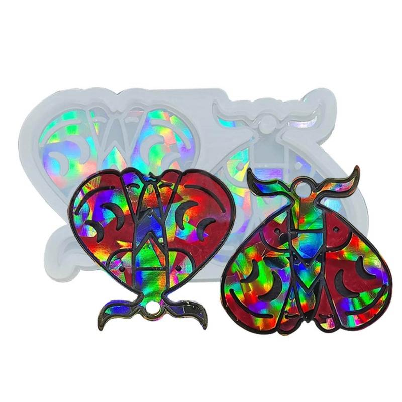 Holographic Butterfly Earrings Silicone Mold Ear Drops Crystal Epoxy Resin Mould DIY Ear Rings Jewelry Making Tools