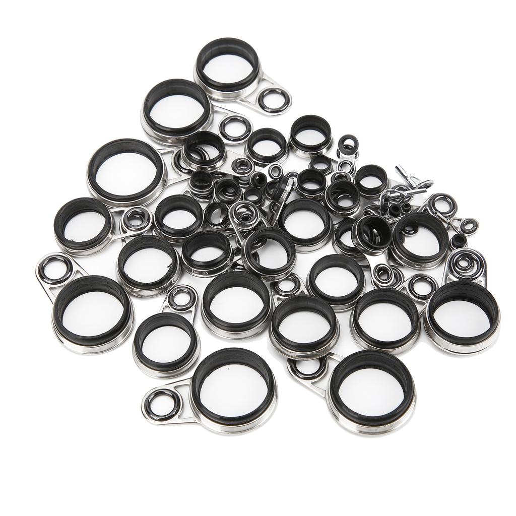 Zestaw 45 w 1 Uniwersalny Sprzęt do Wędkarstwa Spinningowego Przelotki Wędkarskie Krążki do Żyłki Szczytówki