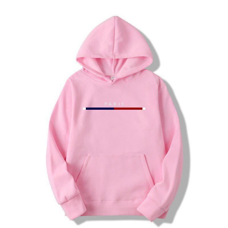 Men's Paris Print Unisex Hoodie: Velvet Sportswear, Fashion Streetwear, Casual Loose Fit, Breathable Pullover
