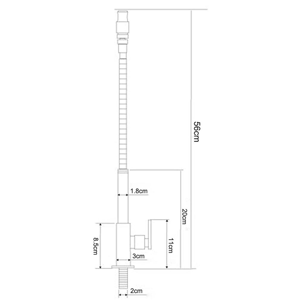 Kitchen Rotatable to Any with Single Cold Water for VANRA™ Faucet, Single-Handle Faucet, Angle, Hose, Kitchen, Bathroom, etc.