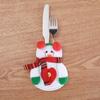 Merry Christmas Knife Fork Cutlery Bag Set Santa Snowman Xmas Tableware Holders Natal New Year Christmas Decorations for Home