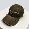 Broken Style Rivet Embroidered Letters Baseball Hats Sunshade Personal New Men Women Versatile Retro Fashion Peaked Caps Street