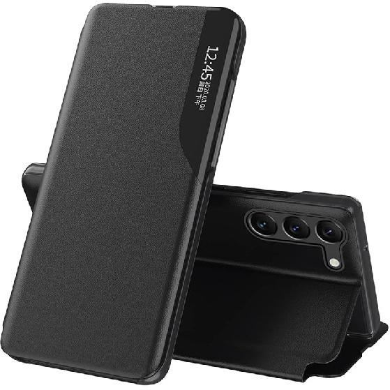 

Чохол для Galaxy S23 Ultra, Модний Тонкий Бізнес-Чохол-Книжка Smart View Магнітний Захисний Чохол від Падінь для Samsung Galaxy S23 Galaxy S23 Plus чорний