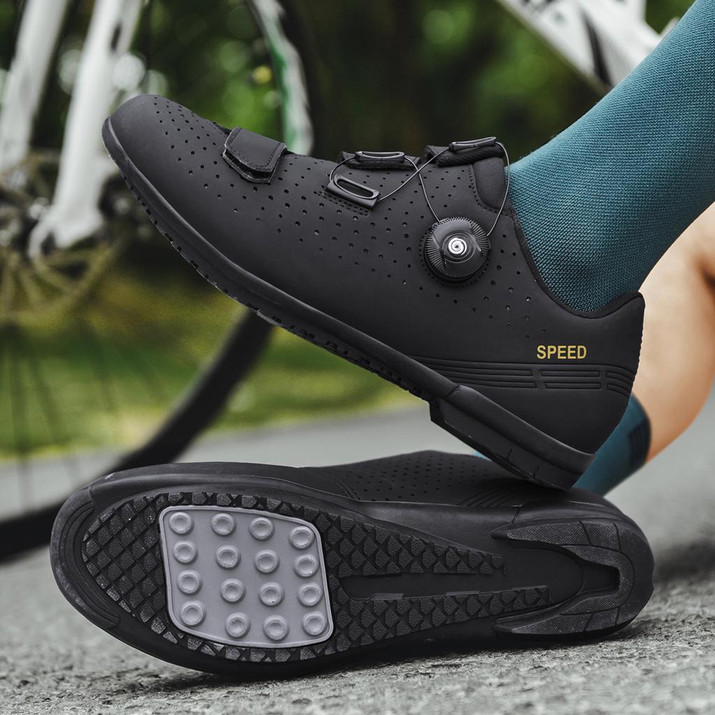 New Road Mountain Lock Shoes Outdoor Sports Unlocked Cycling Shoes Men's and Women's Hard-soled Spinning Shoes Cycling Shoes