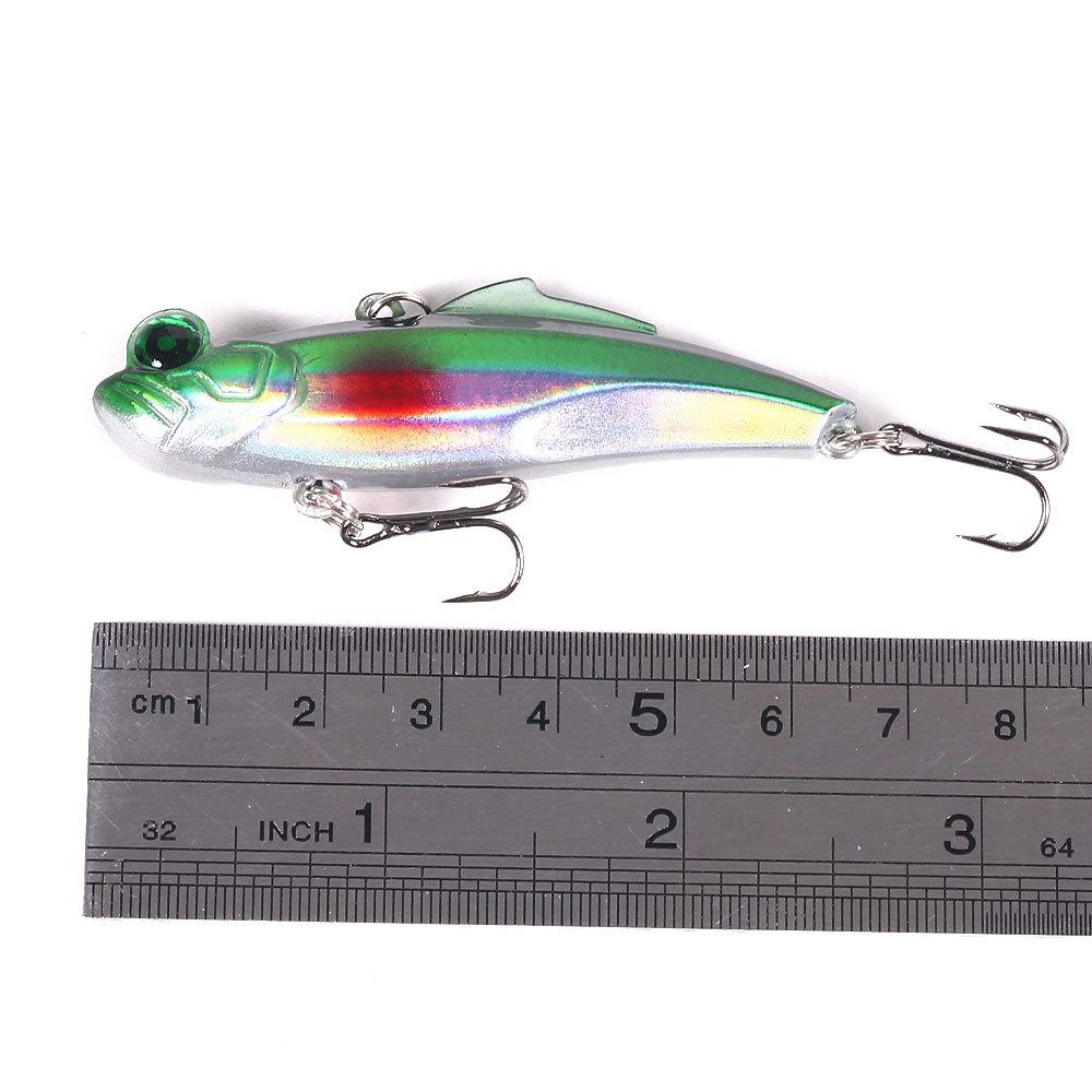 1Pcs 6.5cm/12.5g Fishing Lures Rattle Beads Sinking Chum Swimming VIB Fishing Tackle Fish Body Reflective Mutant Eye Lures VIP Baits
