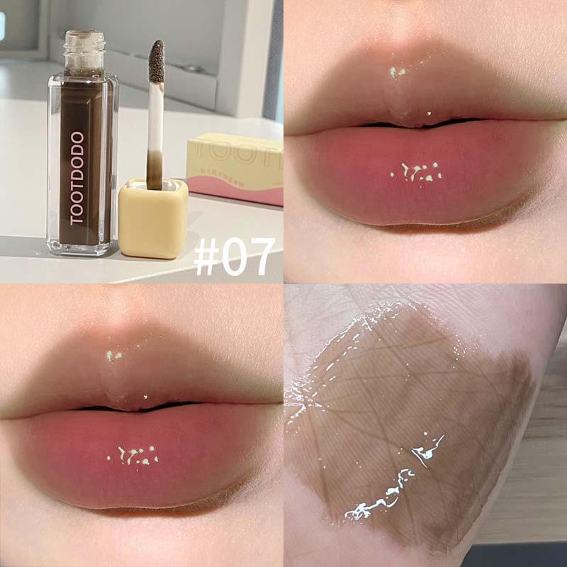 

Dodo Toot Lip Glaze - Pink Mango Ripple: Korean Style, Age-Defying, Transfer-Resistant, Glassy Moisturizing Tint.