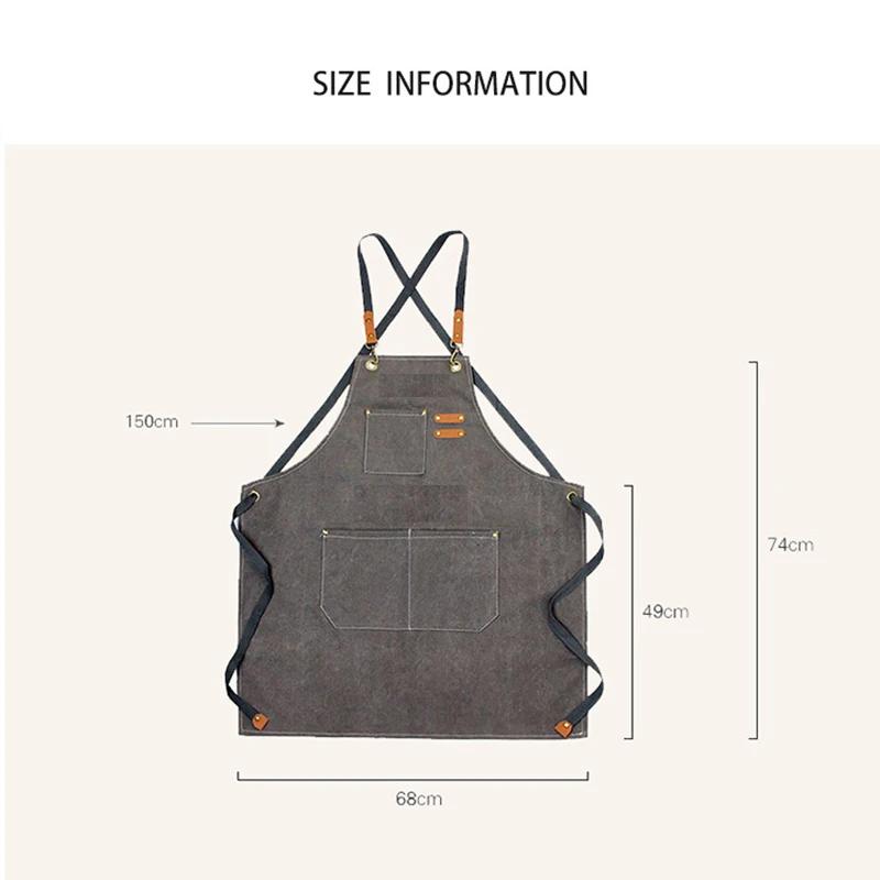 Nouă moda pânză de bucătărie șorț impermeabil șorț de bucătar șorț pentru bărbați pentru grătar bar magazin cafenele frumusețe unghii uniformă bucătărie