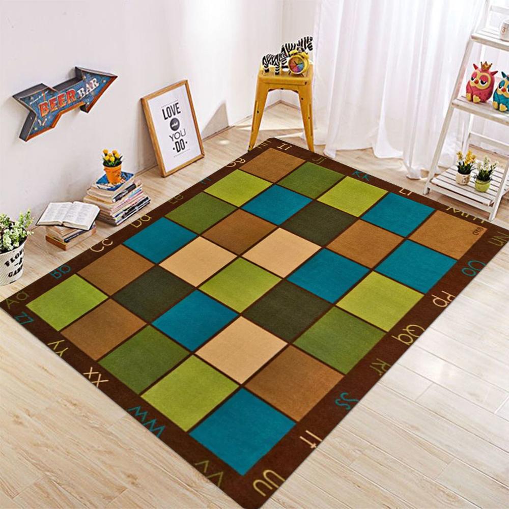 Children's Space Vintage Rug Gothıc Bohemian Area Living Room Sofa Bedroom Rustic Decor Black Rug Home Decoration Retro Carpet