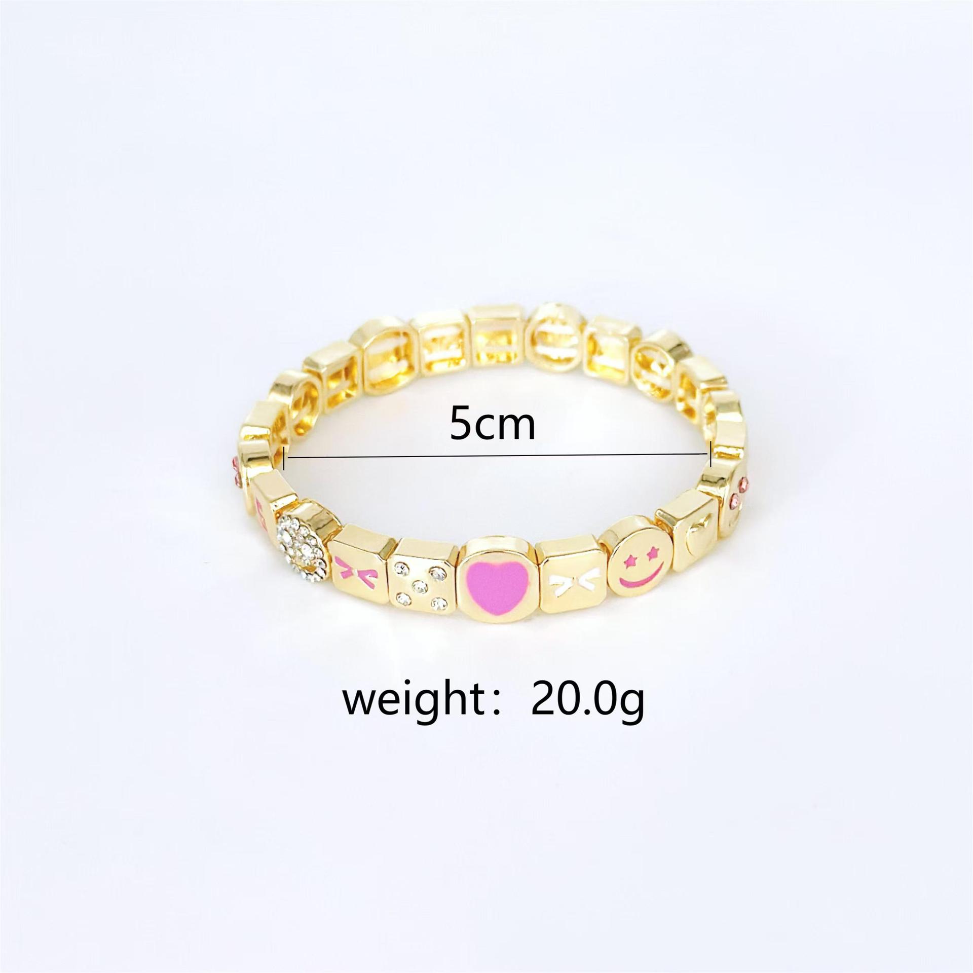 

Square Bracelet, Gold-Plated Splicing Elastic Bracelet, Popular Bracelet For Women.