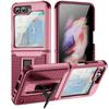New for Samsung Z Flip5 5G Folding Screen Phone Case Invisible Bracket for Samsung Phone Case