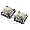 Waterproof IP67 7x7x5 Vehicle Touch Switch: White Head, Black Base, 10mm Pin Pitch, 3.4mm Outer Diameter, 7.2x7.2x5 Dimensions