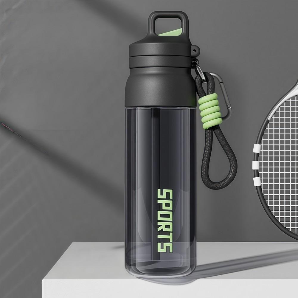 700ML Sports Straw Cup Heat-Resistant with Hanging Buckle Cycling Water Bottle Large Capacity Portable Student Water Cup