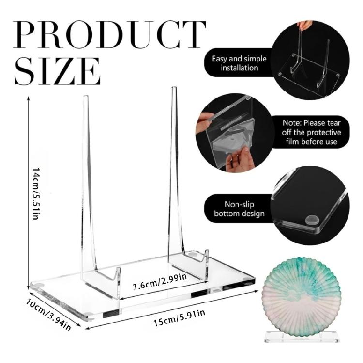 Acrylic Display Holders Plastic Display Stand Easel for Decorative, Clear Easel Stand for Postcard and Small Pictures