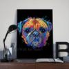 Abstrakte Aquarell Französische Bulldogge Mops Poster Drucke Leinwand Malerei Bunte Tier Hund Wand Kunst Bild Wohnzimmer Cuadros