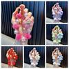 Plush Ball Beaded Phone Strap Sweet Car Key Ring INS Knit Beads Keychain  Girl
