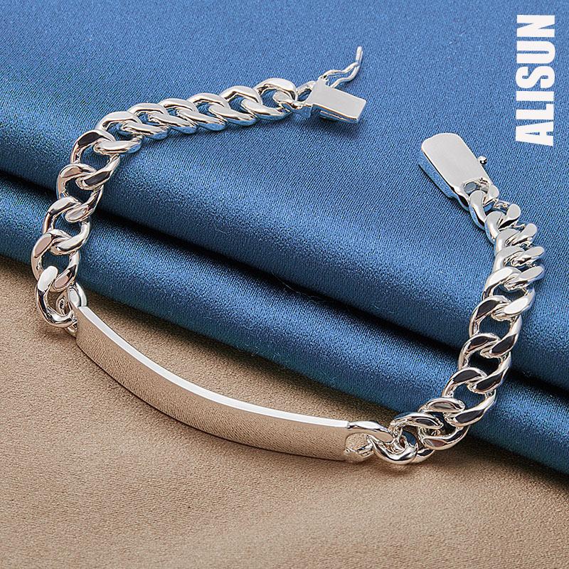 925 Sterling Silver 8mm Smooth Side Bracelet Fashionable Wedding Jewelry
