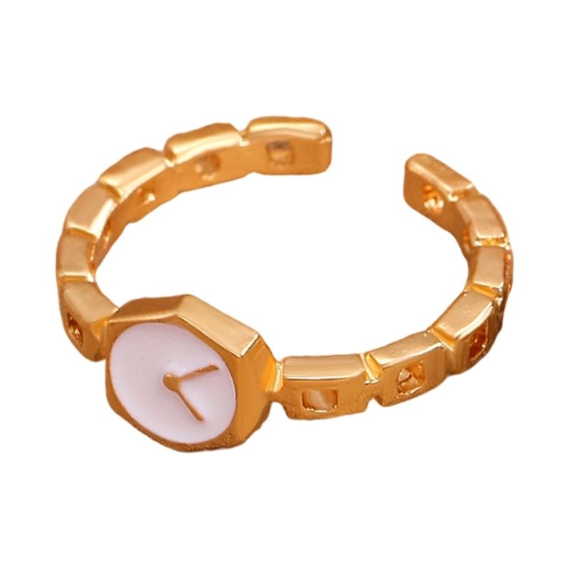 

Elegant Simple Geometric Adjustable Open Finger Ring for Women Fashion Accessory Lightweight Comfortable Wear Jewelry золотий