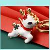 Cute Metal Christmas Reindeer Car Keychain Adorable Gift For Friends And Family