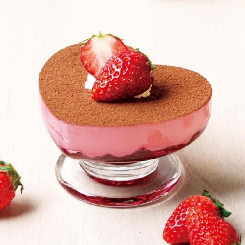 Hirota Glass [Heart-Shaped Sunday Tray, Pink, 78725] Sundae Cup, Dessert Cup, Ice Cream Cup, Retro Cup, Showa Retro, Modern Glass, Made In Japan