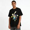 Cartoon Rabbit Ear Boy Print Short Sleeve T-Shirt Kids Casual Breathable Crewneck Top For Daily Outings Pure Cotton T-shirt