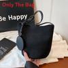 Retro Soft Pu Water Bucket Bag For Women With Magnet Closure And Mobile Pocket