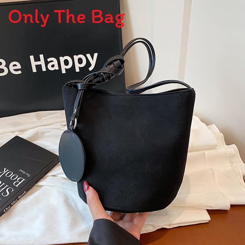 

Retro Soft Pu Water Bucket Bag For Women With Magnet Closure And Mobile Pocket чёрный