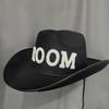 Wide Brim Groom Cowboy Hat Non-woven Fabric Bride Cowgirl Hat  Wedding Decoration